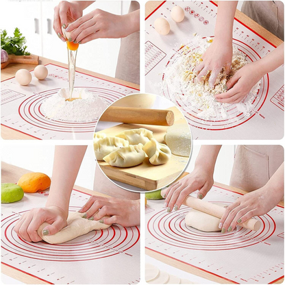 Baking Mat Scale Non-Stick Silicone Rolling Cake Dough Pastry Clay Fondant Sheet