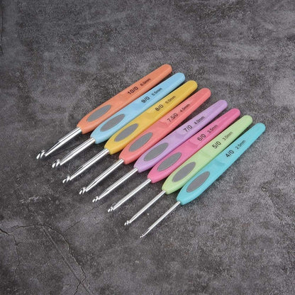 Yarn Knitting Needles 8pcs Crochet Hooks Kit Colorful Set Sewing Tools