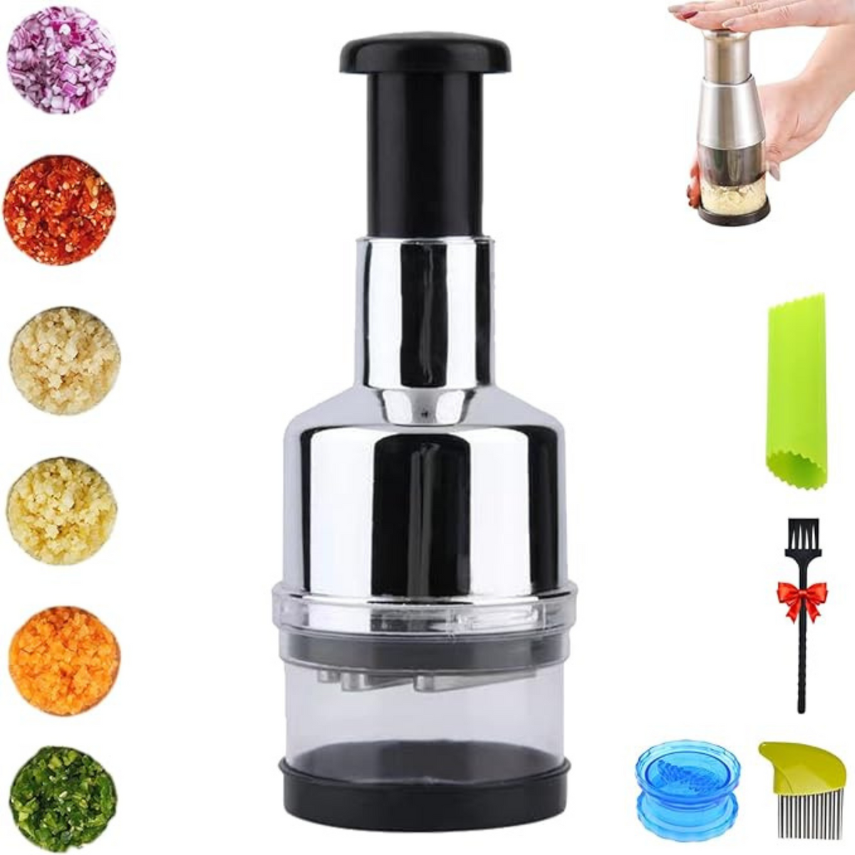 Onion Cutter Vegetable Slicer Handheld Garlic Chopper Dicer Tool