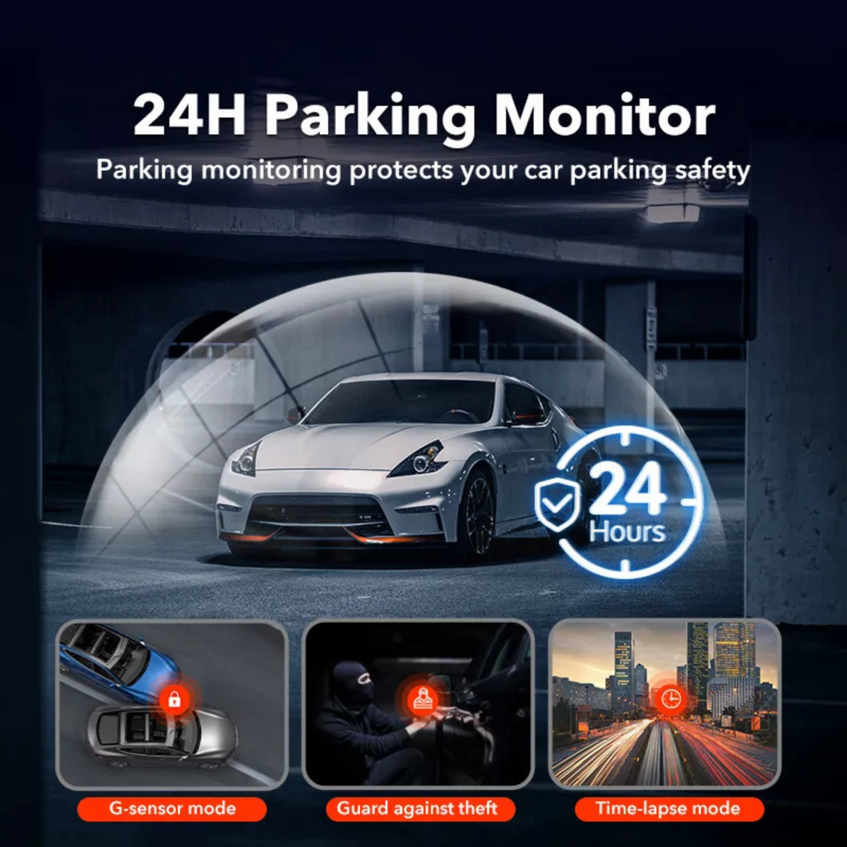 Rear Car DVR Dash Camera WiFi Video Recorder REDTIGER 4K Dash Cam Front