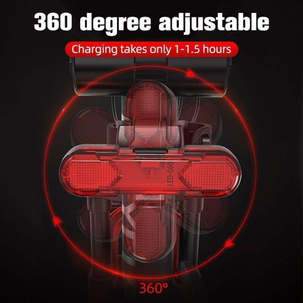 Rechargeable LED Bicycle Lights Waterproof Headlights Front and Rear Bike Light
