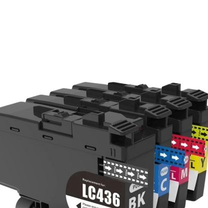 Brother LC-436 Ink Cartridges 4 Pack Compatible Printer Replacement