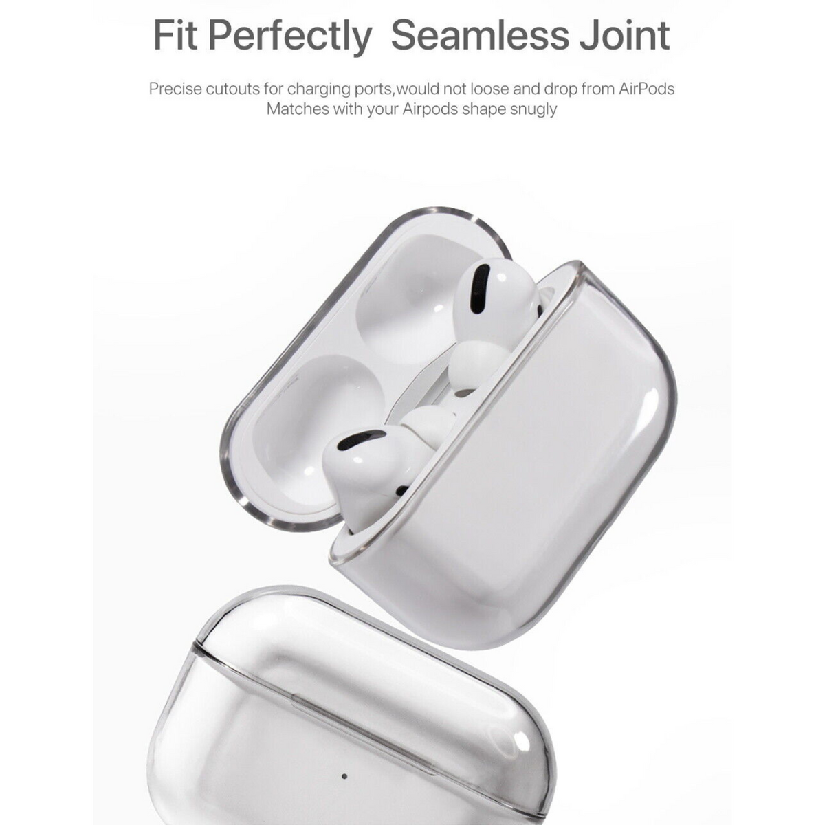 Apple AirPods Pro Gen 2 Case Cover Crystal Clear Silicone Transparent