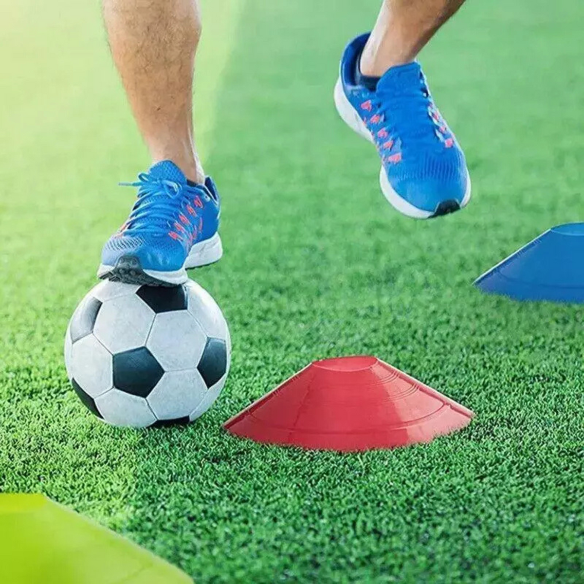 Rugby Fitness Exercise Markers Cones Soccer 60 Pack Sports Training Discs