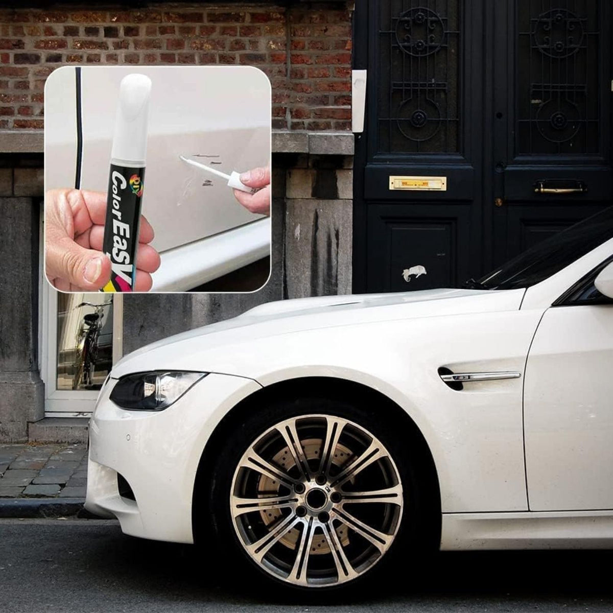 Auto Paint Repair Clear Scratch Remover Touch Up Brush 2pcs WhiteFix Pen For Car