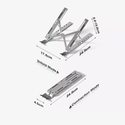 Adjustable Laptop Stand Ergonomic Portable Foldable Desktop Tripod Tray Holder