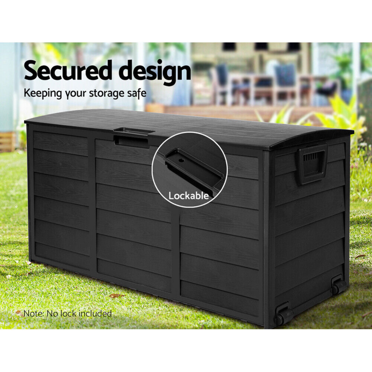 290L Container Garden Shed Toys Gardeon Outdoor Chest Indoor