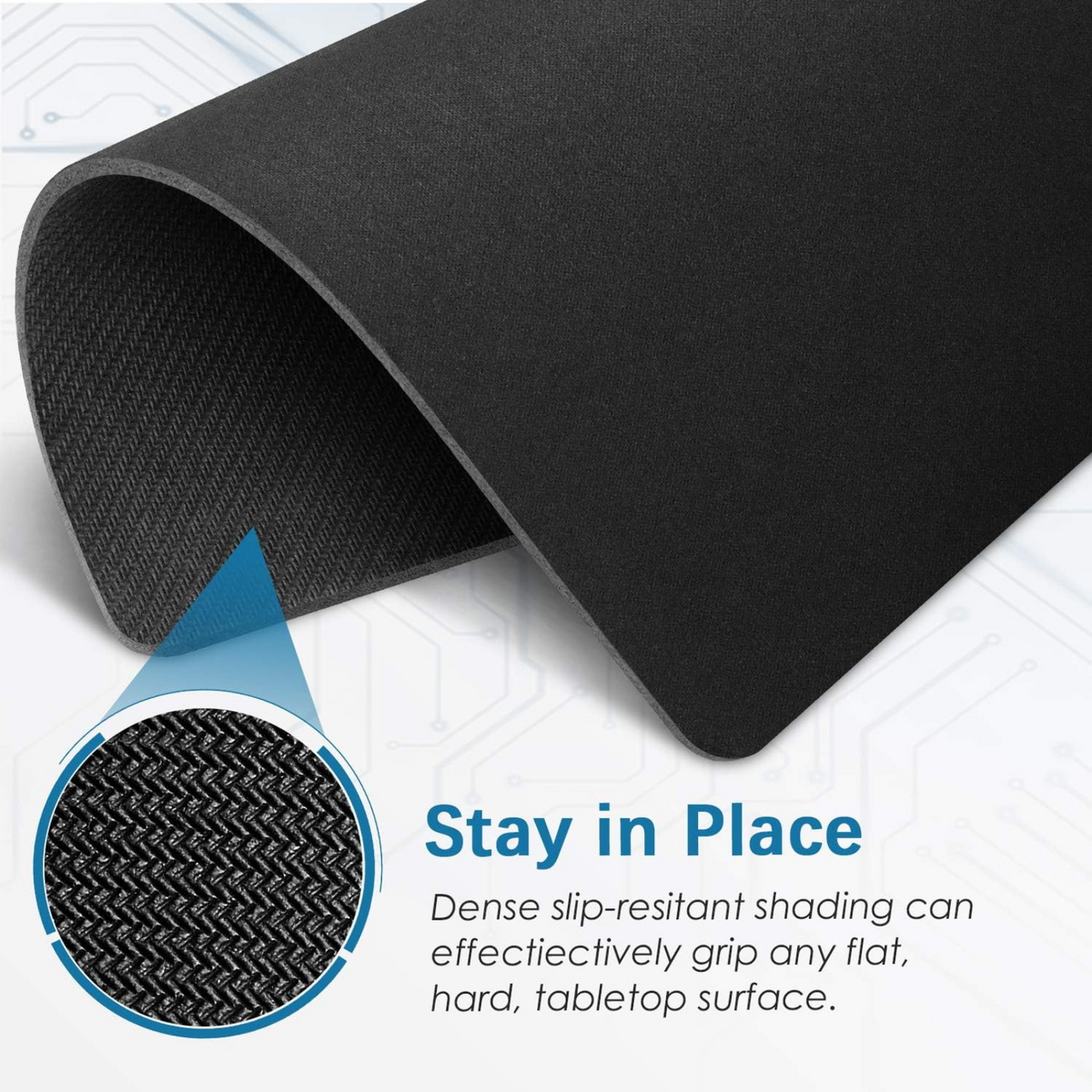Non-Slip Gaming Desk Office Computer Laptop Mouse Pad Classic Black Mat