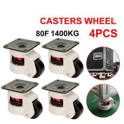 Heavy Load GD80F Swivel Casters 2205lbs 4x Workbench Adjustable Wheel Leveling
