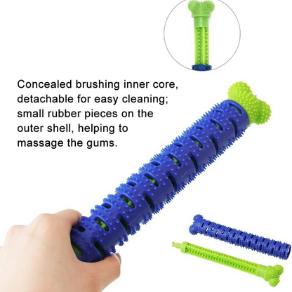 2X Pet Dog  Bone Shape Toy Toothbrush Drew Brush