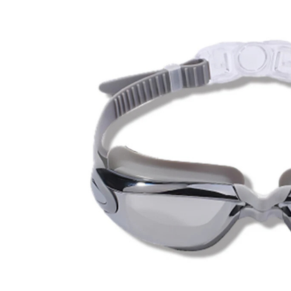 Anti Fog UV Shield Adjustable Waterproof Swimming Goggles Glasses Adult Grey