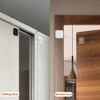 Automatic Door Closer Sensor Auto 2x Punch-free White Home Kitchen Door Security