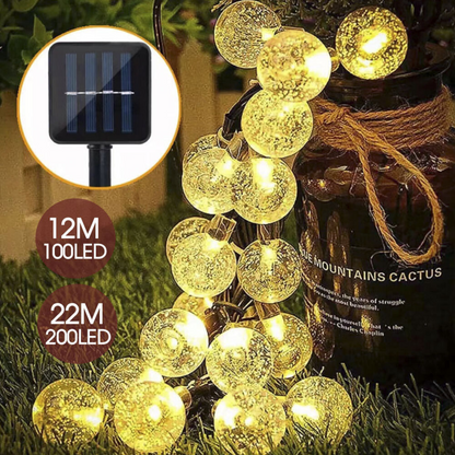 Fairy Outdoor Festoon Party 200LED Solar Globe String Lights Garden Decor