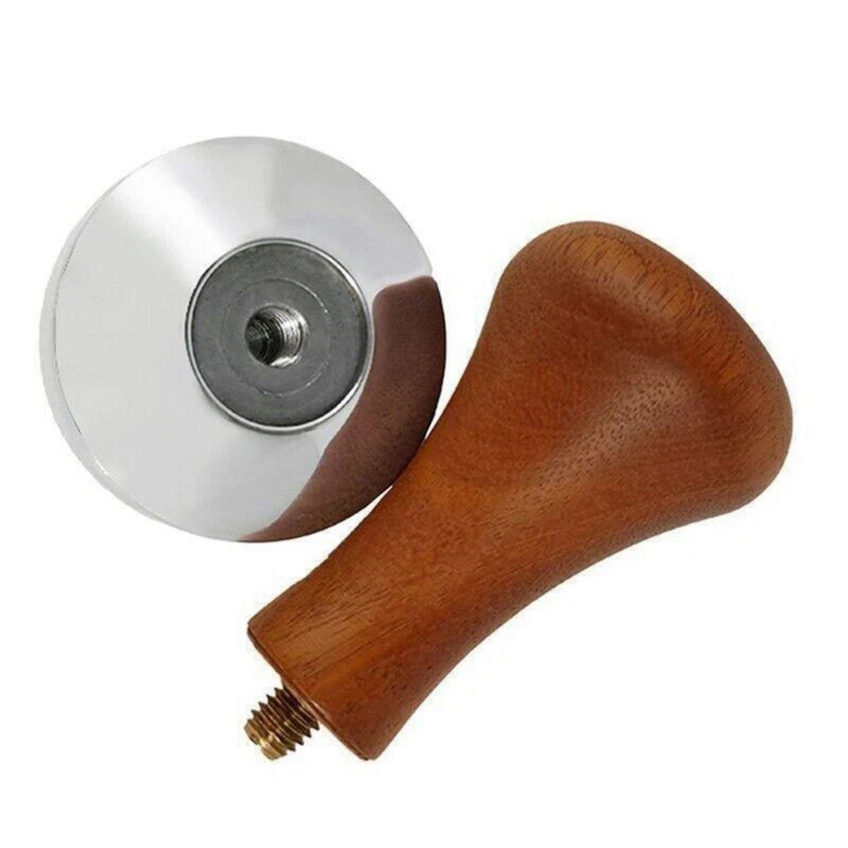Wooden Handle Barista Espresso Grinder 51mm Stainless Coffee Tamper