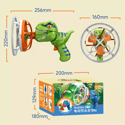 Bubble Toy Machine Kids Outdoor Automatic Blower Dinosaur Bubble Gun Green