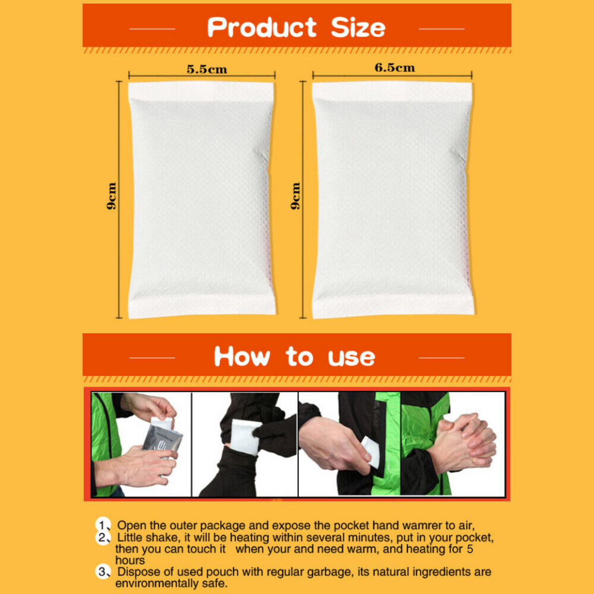 Warmers Heater Snow Ski Socks Heat Pack Hand Warmers 20 pairs