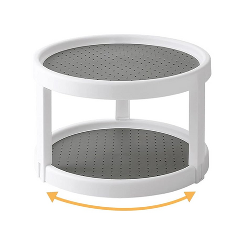Countertop Organizer Storage Shelf 2 Layer Kitchen Rotating Spice Rack