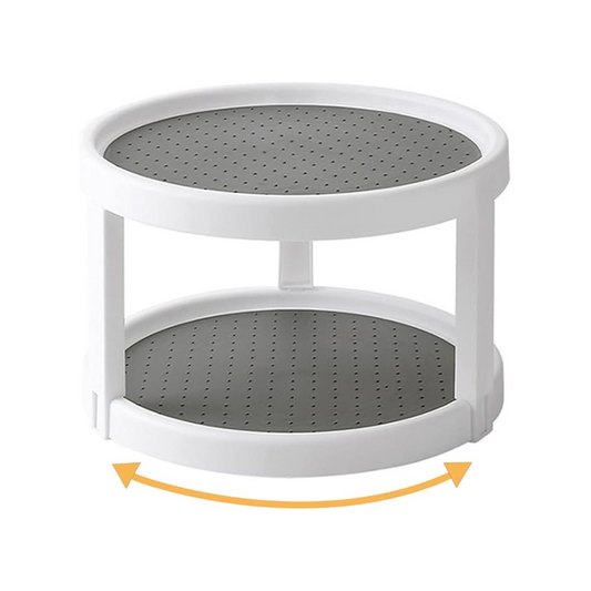 Countertop Organizer Storage Shelf 2 Layer Kitchen Rotating Spice Rack