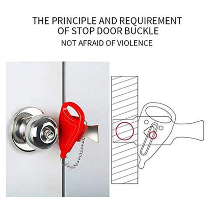 Safe Lock For Home Security Portable Red Door Lock Travel Safety Addalock