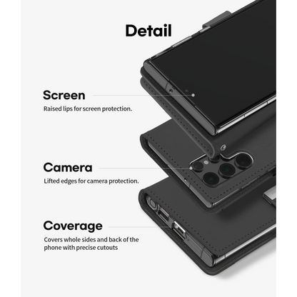 Samsung Galaxy S23 Ultra Case Leather Cover Wallet Case