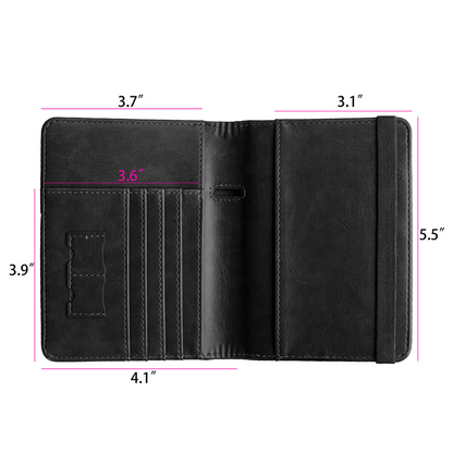 Travel Passport Wallet Card Holder Cover RFID Blocking Slim Black Leather