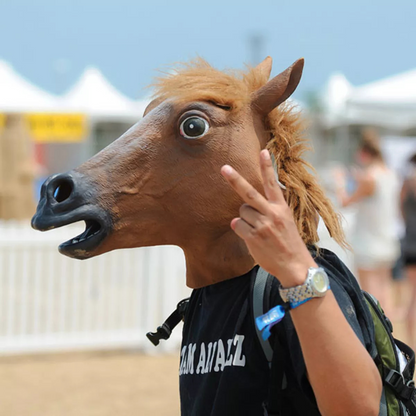 Horse Theater Party Toy Halloween Costume Latex Mask Horse Head Mask Animal