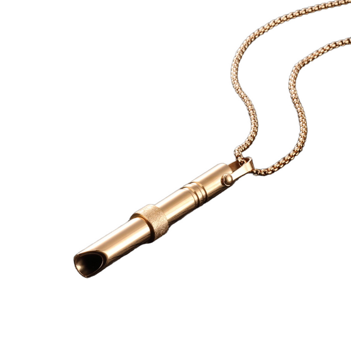 Breathing Necklace Meditation Anxiety Stress Relief Natural Calming Gold
