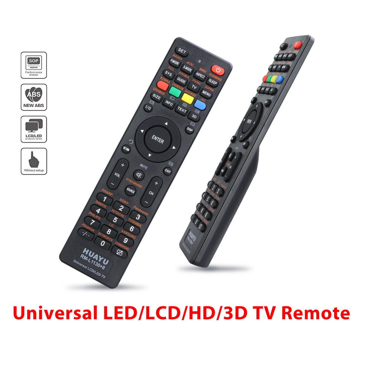 Samsung Panasonic TCL TOSHIBA PHILIPS JVC Universal LCD/LED/HD/3D TV Remote