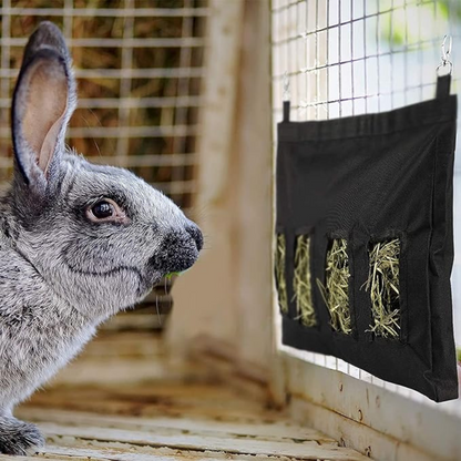 Pet Hanging Pouch Feeder Holder Rabbit Hay Bag Guinea Pig Eating Feeding Large
