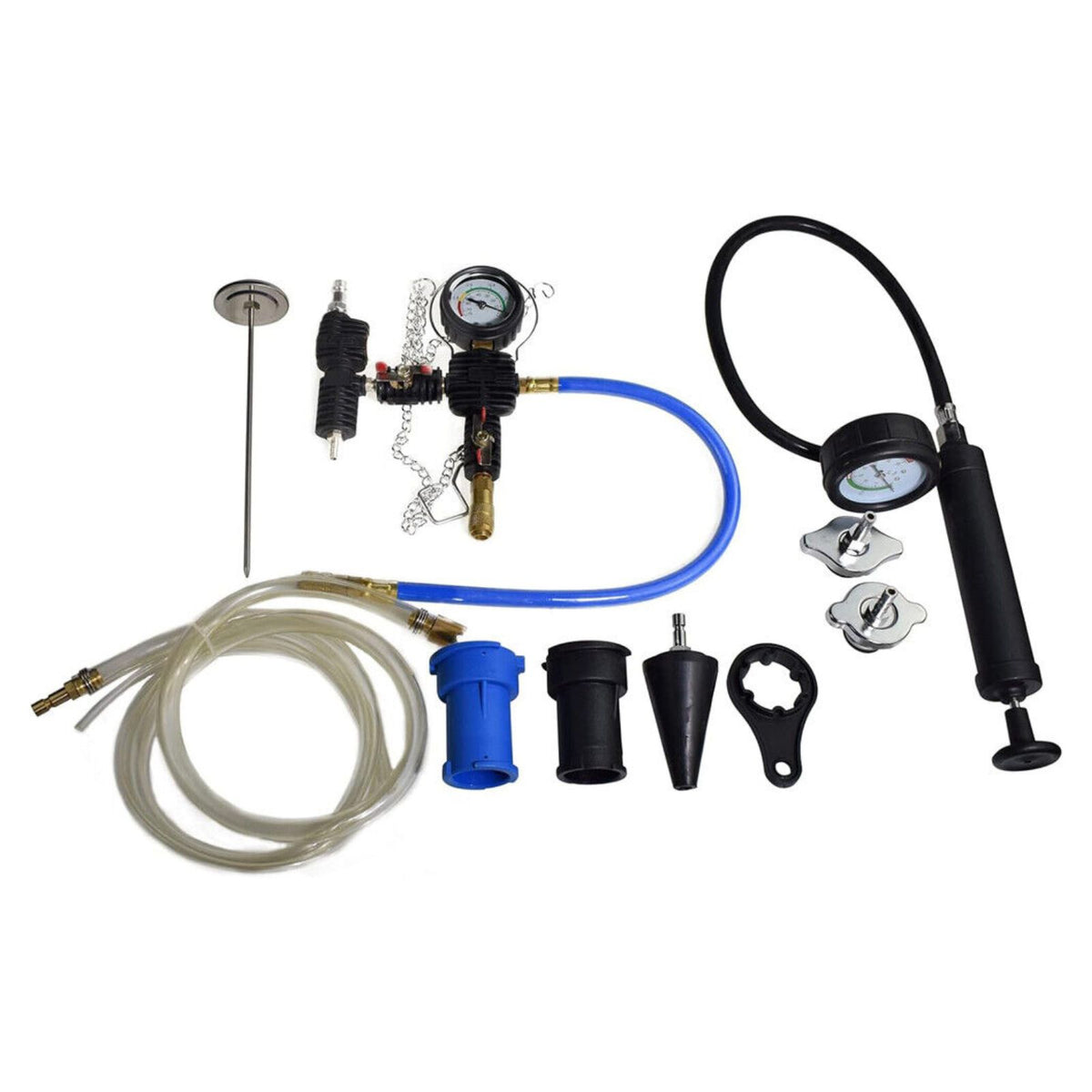 Coolant Purge Refill Cooling System Vacuum Kit 28pcs Radiator Pressure Tester