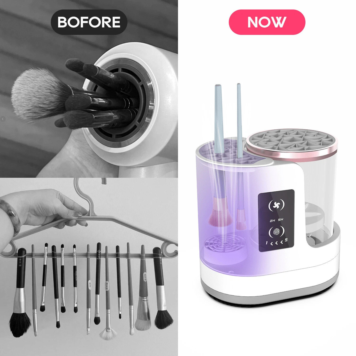 Electric Makeup Brush Cleaner Dryer Automatic Spin Washing Beauty Tool