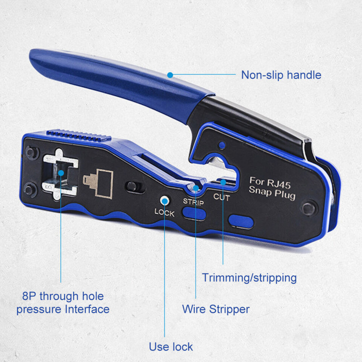 Ring Cutter Rj45 Premium RJ45 Network Crimper Tool Kit Includes Stripper Cutter Plier ...