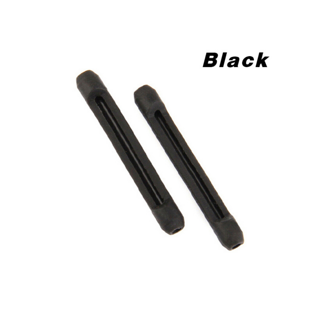 Anti Slip Holder Spectacle Tip Eyeglasses Ear Grip Silicone Hook Black 1 Pair