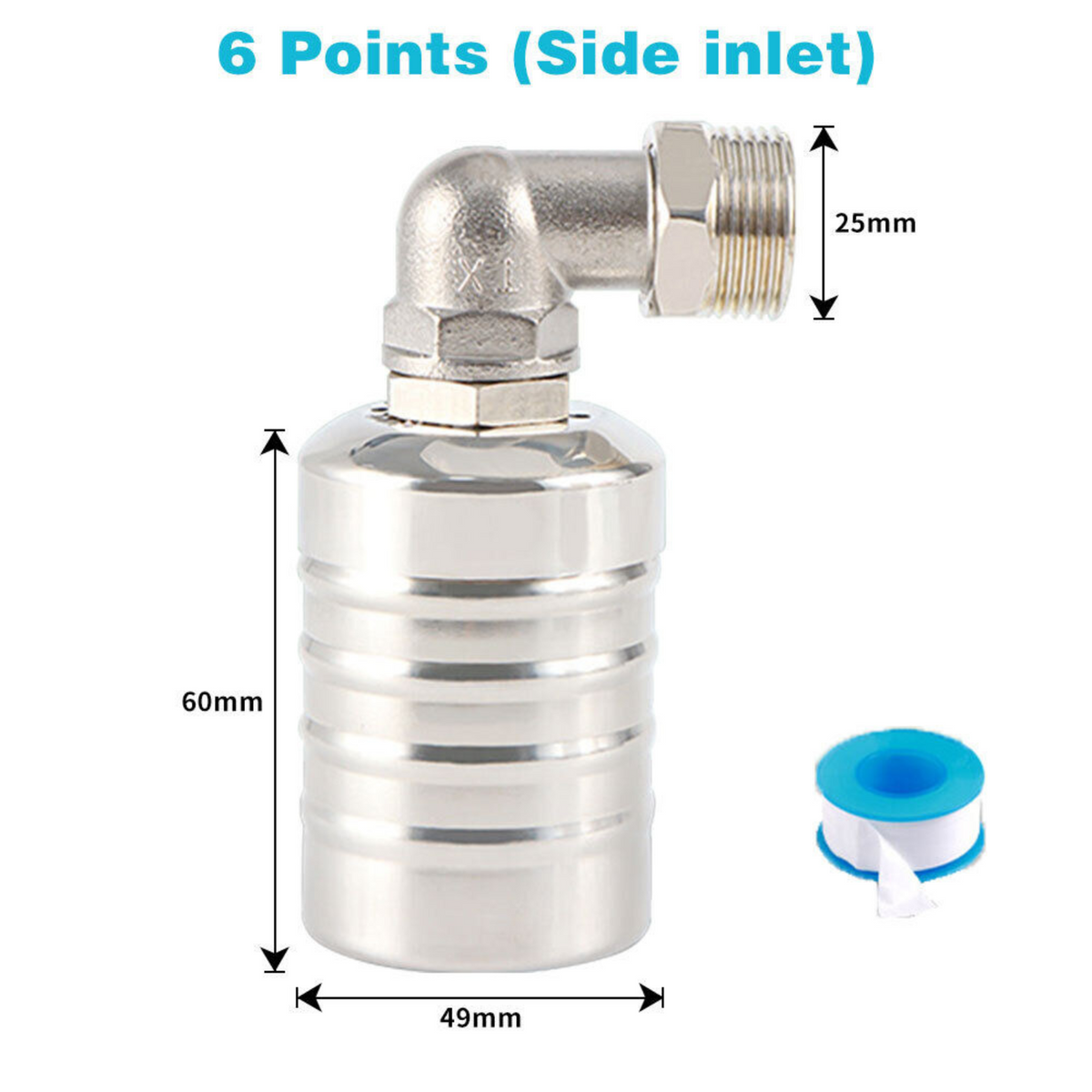 Fully Automatic Water Level Control 304 Stainless Steel  Float Valve Side