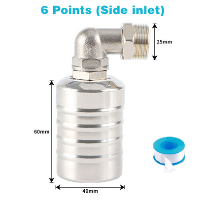 Fully Automatic Water Level Control 304 Stainless Steel  Float Valve Side