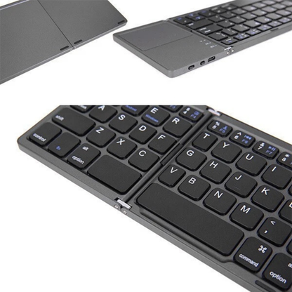 Folding Mini Keyboard Wireless Bluetooth Portable Black Laptop Tablet Device