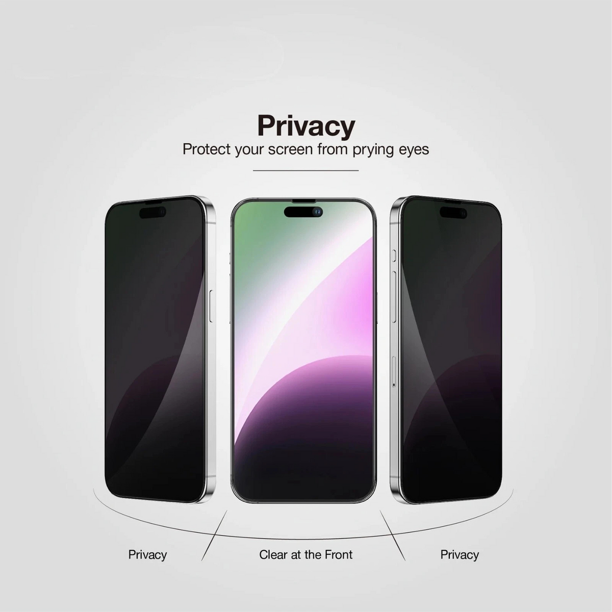 2x iPhone 17 Anti Spy Privacy Tempered Glass Screen Protector