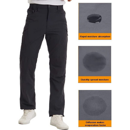 Water Resistant Tactical Trousers Mens Cargo Work Pants Soldier Black Combat