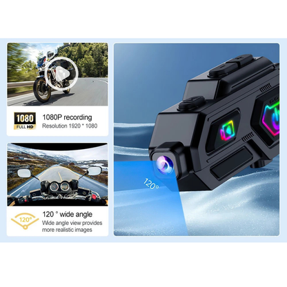 Motorbike Bluetooth Motorcycle 1080P HD Camera Recorder Riding Camera