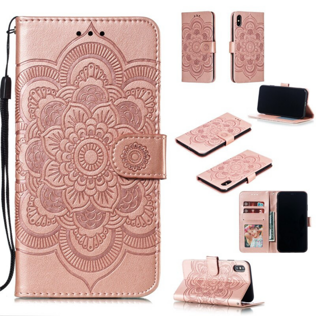 Apple iPhone 11 Leather Wallet Shockproof Case Cover