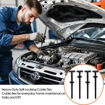 Universal Self-Locking Nylon Cable Ties 50x Durable Fastening Accessory