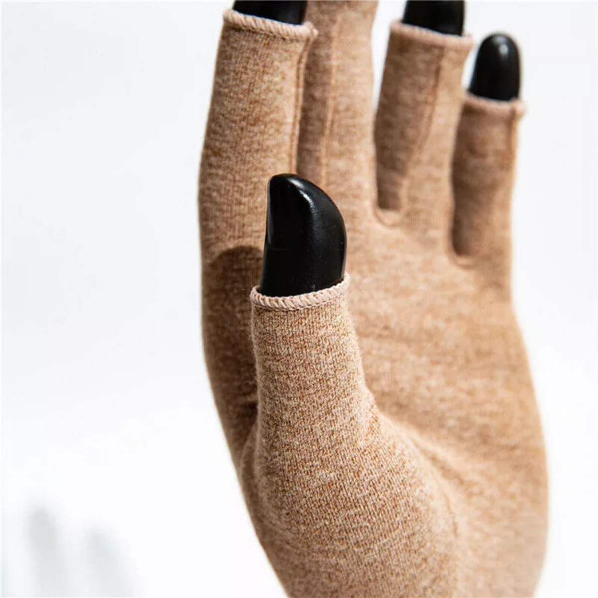 Pain Relief Hand Wrist Support Brace Gloves Brown (M)