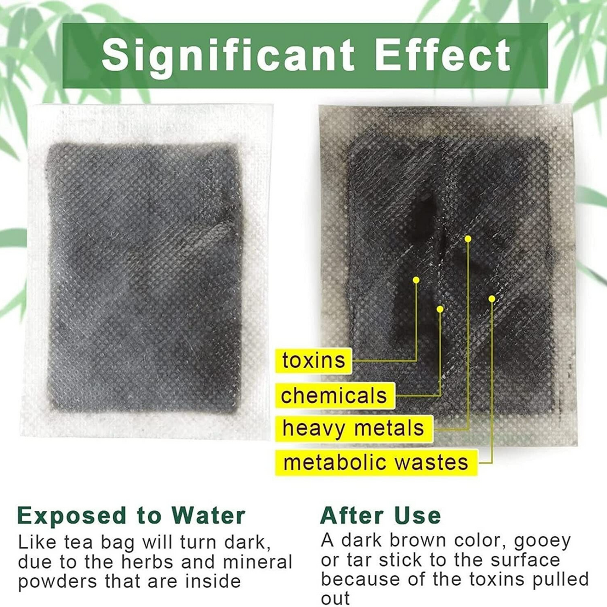 100pcs Natural plant Toxin Removal Detox Foot Patches Pads  Sticky Adhesive