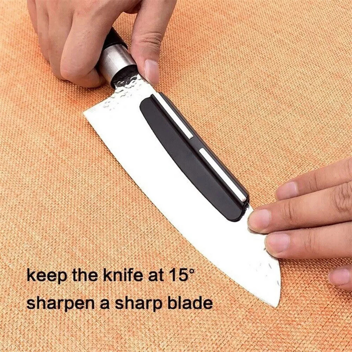 Whetstone Sharpener Angle Guide Kitchen Knife Ceramic Holder Clip 1x