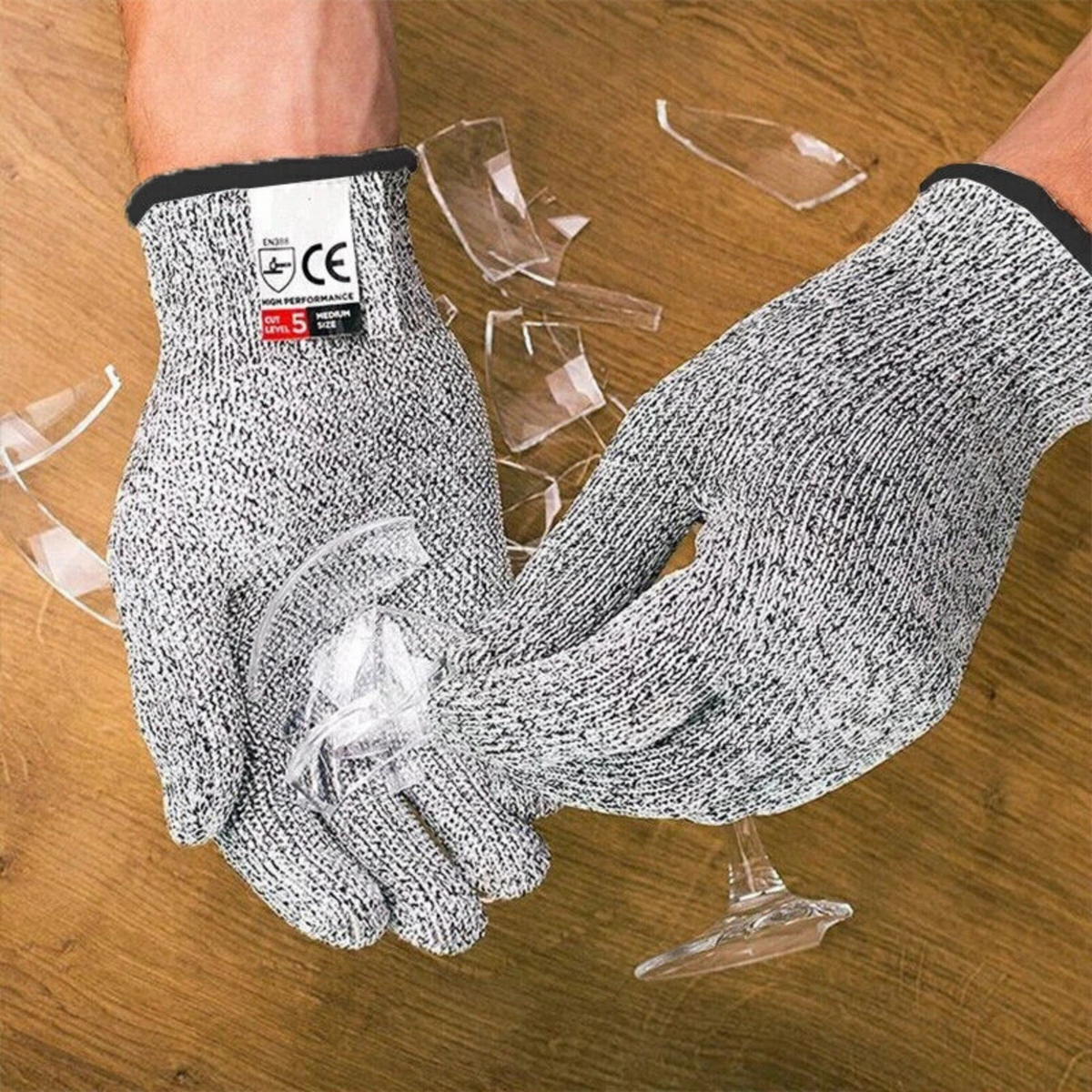 Wire Metal Mesh Butcher Gloves Safety Stainless Steel Cut Proof Stab Resistant L