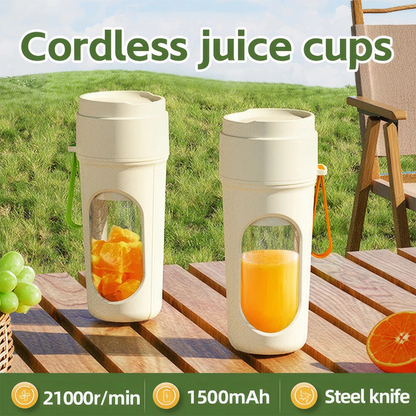 Shakes Juicer Cup USB Rechargeable Portable Blender Personal Mini Mixer Orange