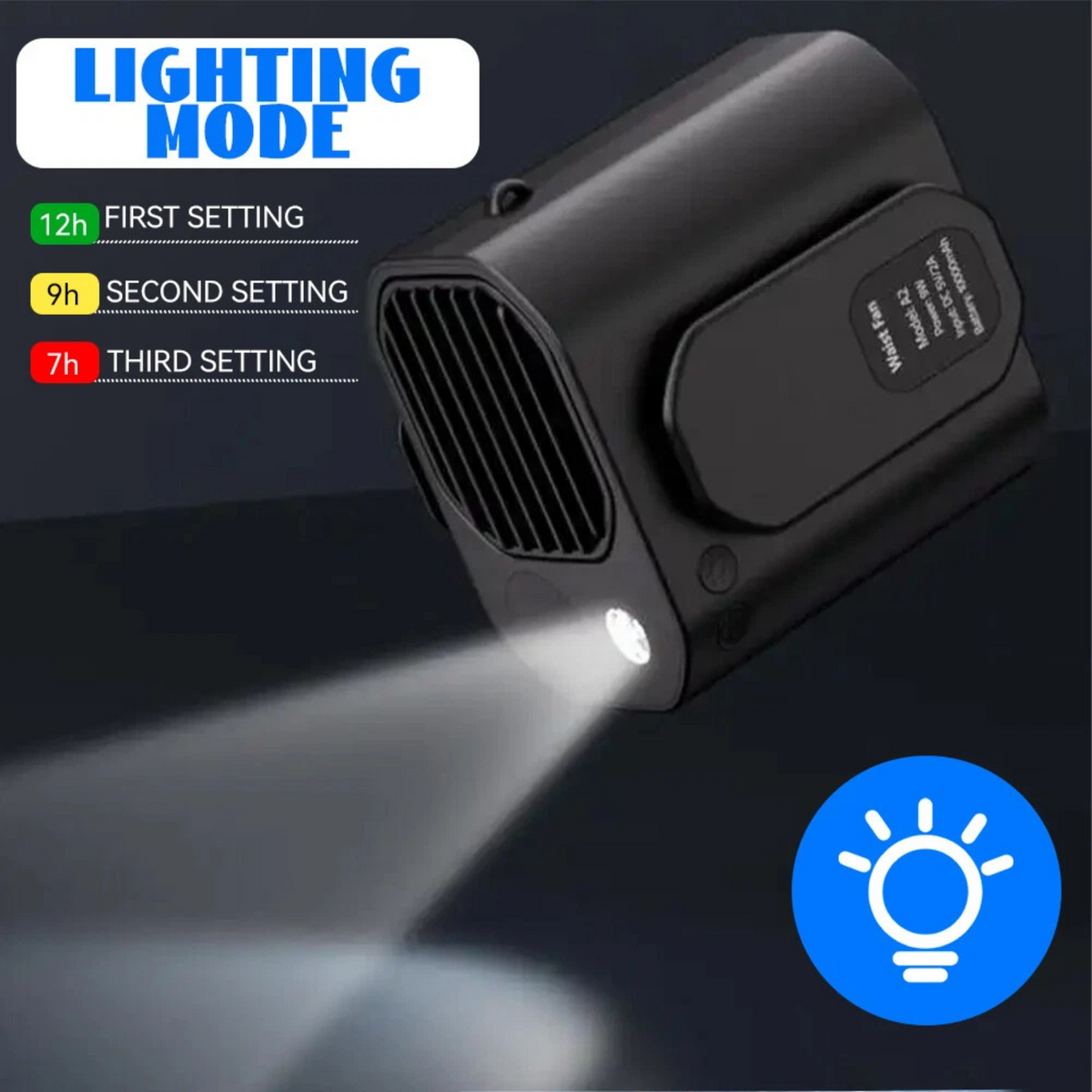 Fan Personal Hot Waist Clip Outdoor for 10000mAh Device Cooling Days