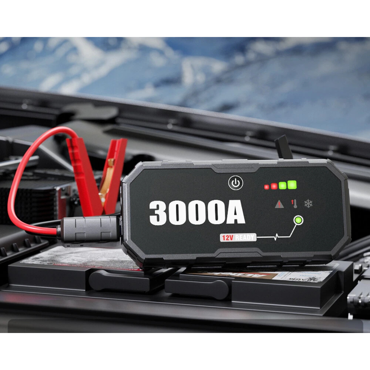 Portable 12V Car Jump Starter Booster Battery Emergency Power Pack