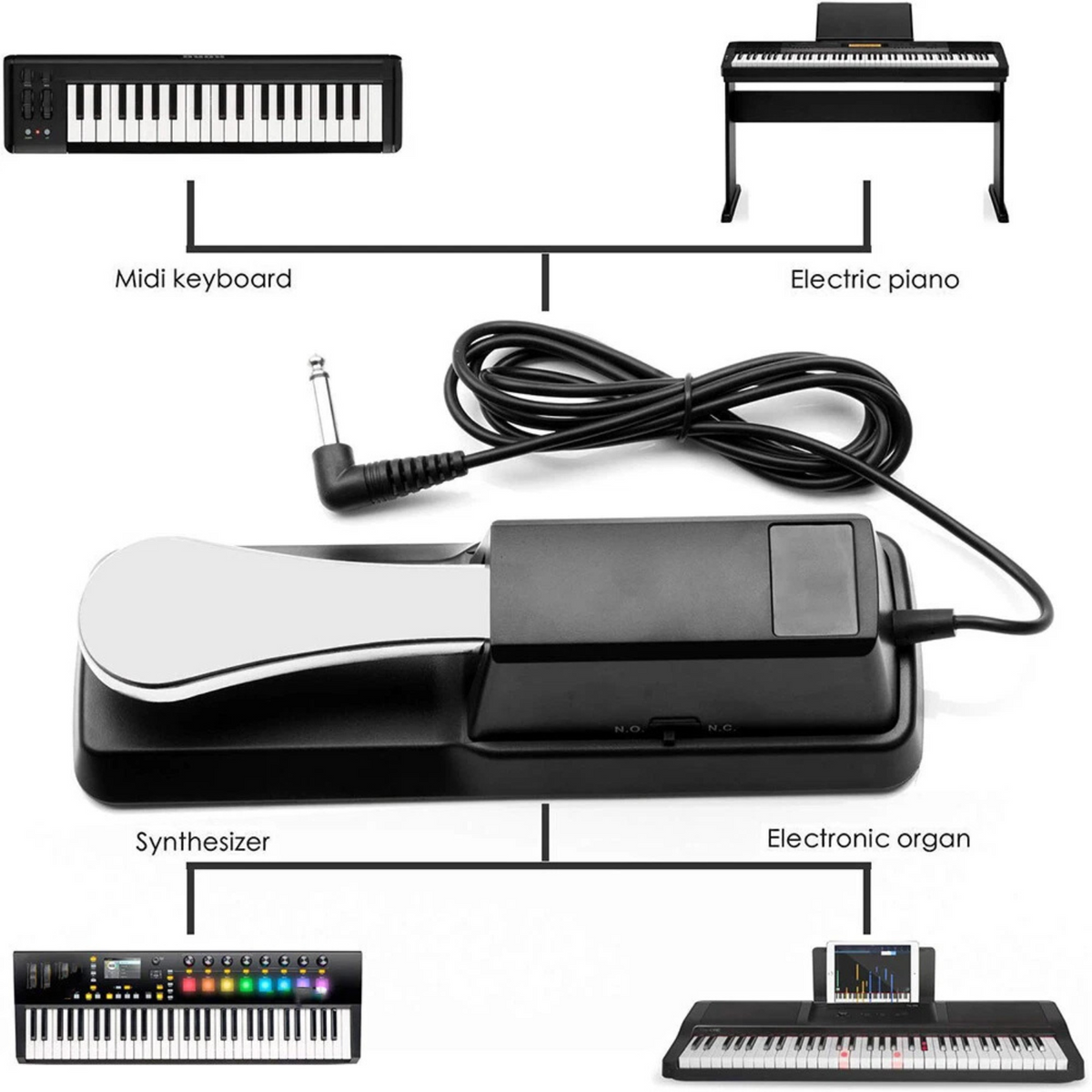 Electric Piano Keyboard Universal Piano Damper Sustain Pedal Foot