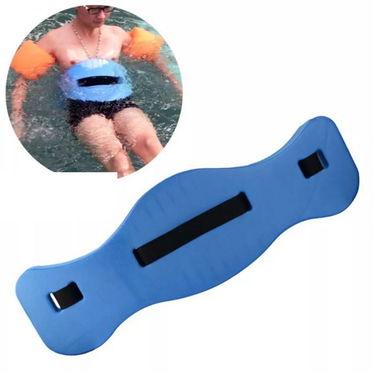 Blue Waistband Pool Safety Adult Floating Swimming Belt Training Waist